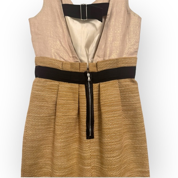 DOLCE & GABBANA Vintage Gold Metallic Dress, Size 44 IT (8 US) - Picture 12 of 16